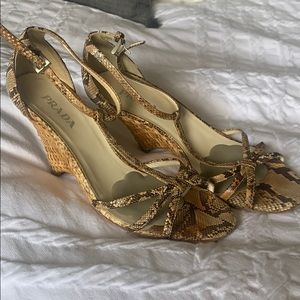 Prada espadrille wedge sandal